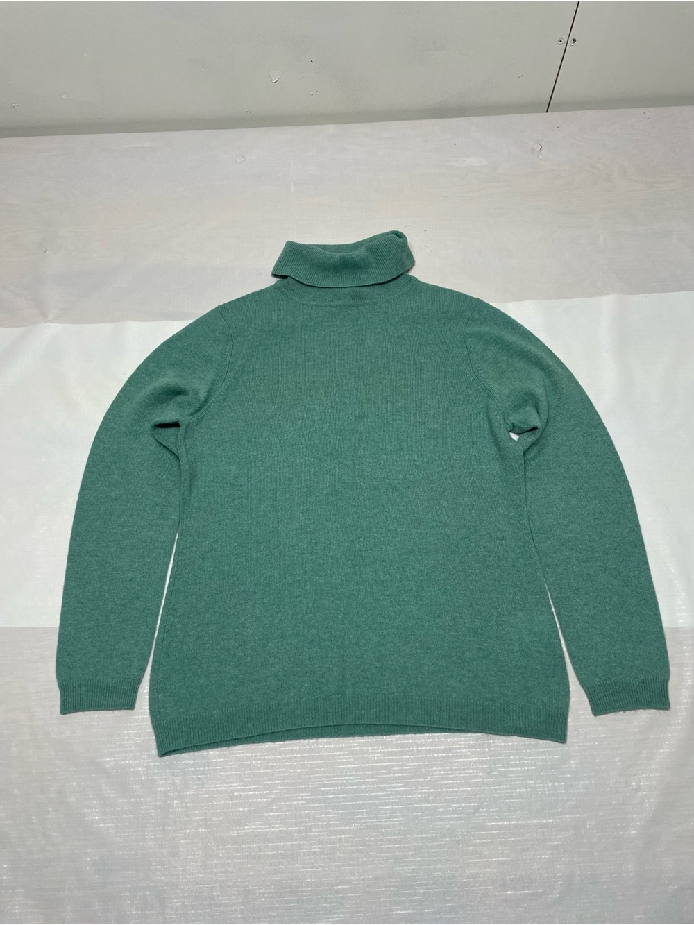 Charter Club Cashmere Seafoam Green Turtleneck Sweater Sz:Xl